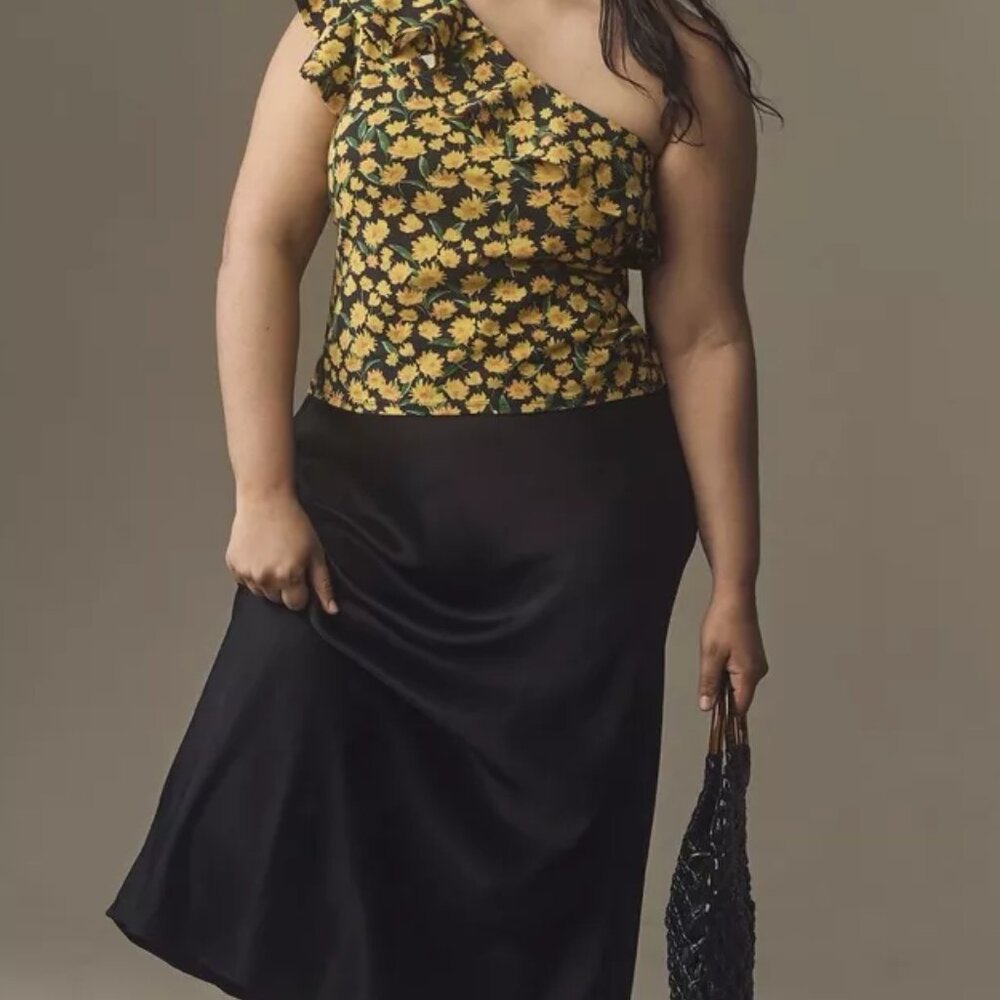 Maeve One-Shoulder Ruffled Top - Picture 3 of 8